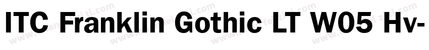 ITC Franklin Gothic LT W05 Hv字体转换